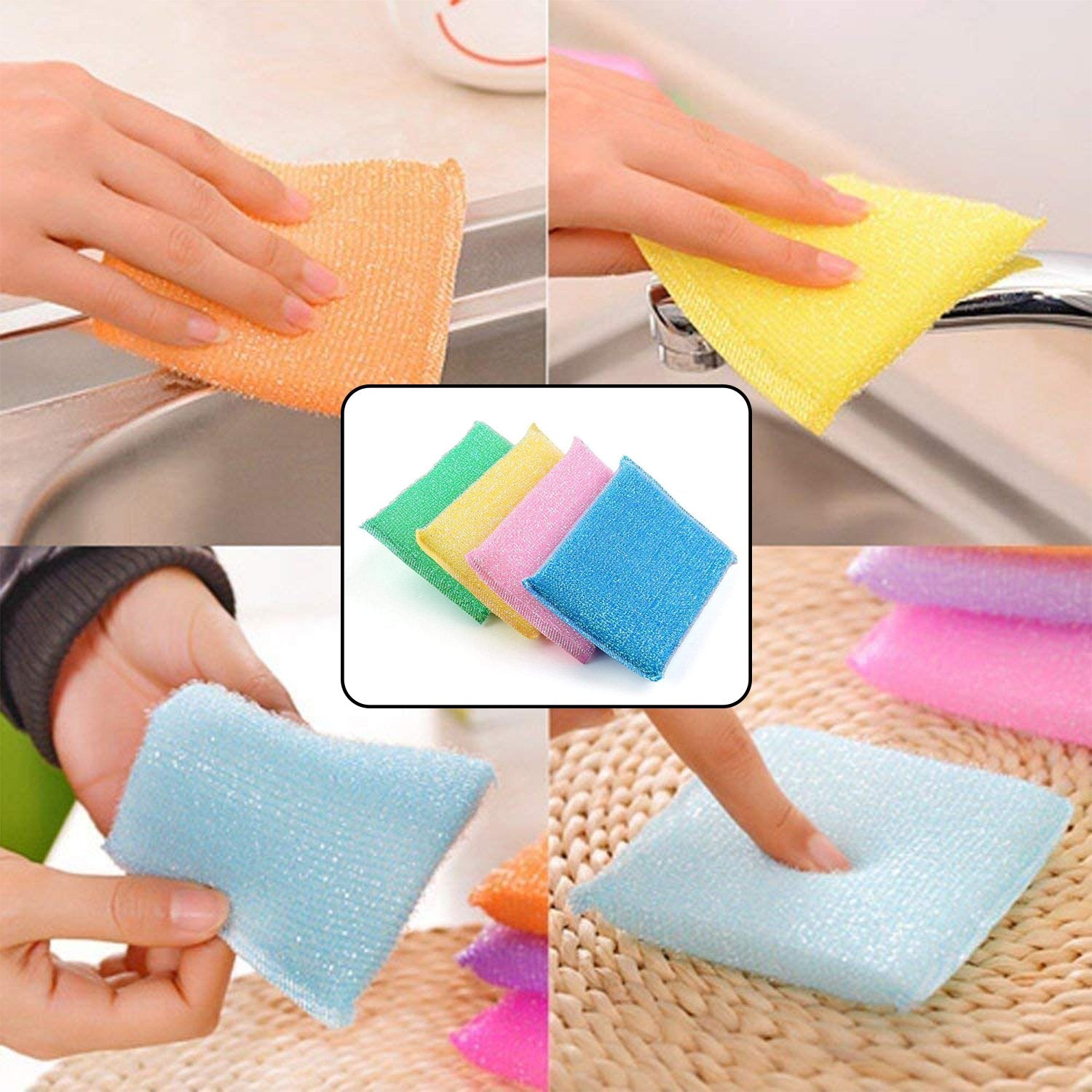 2626 Scratch Proof Kitchen Utensil Scrubber Pad (Pack of 12) DeoDap