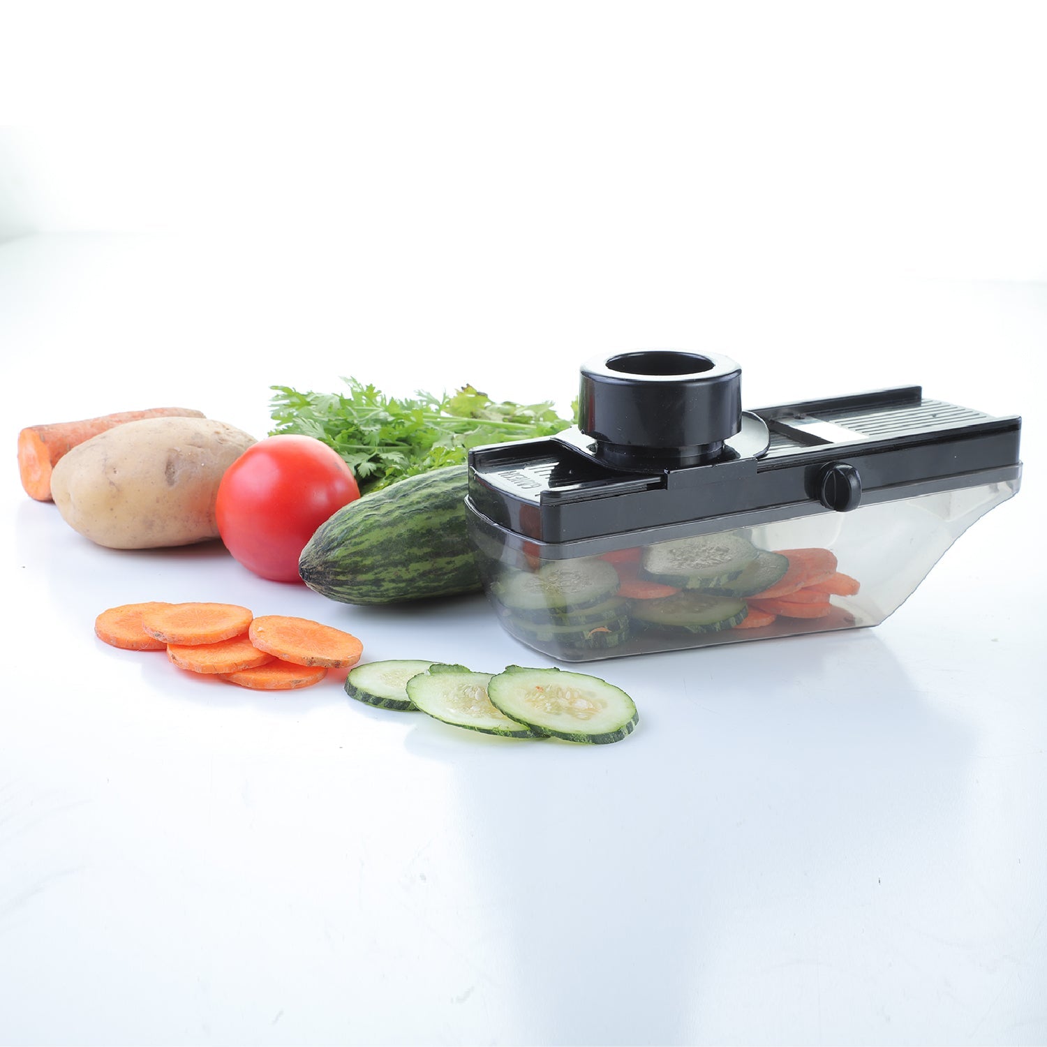 8101 Ganesh Plastic Vegetable Slicer Cutter, Black 