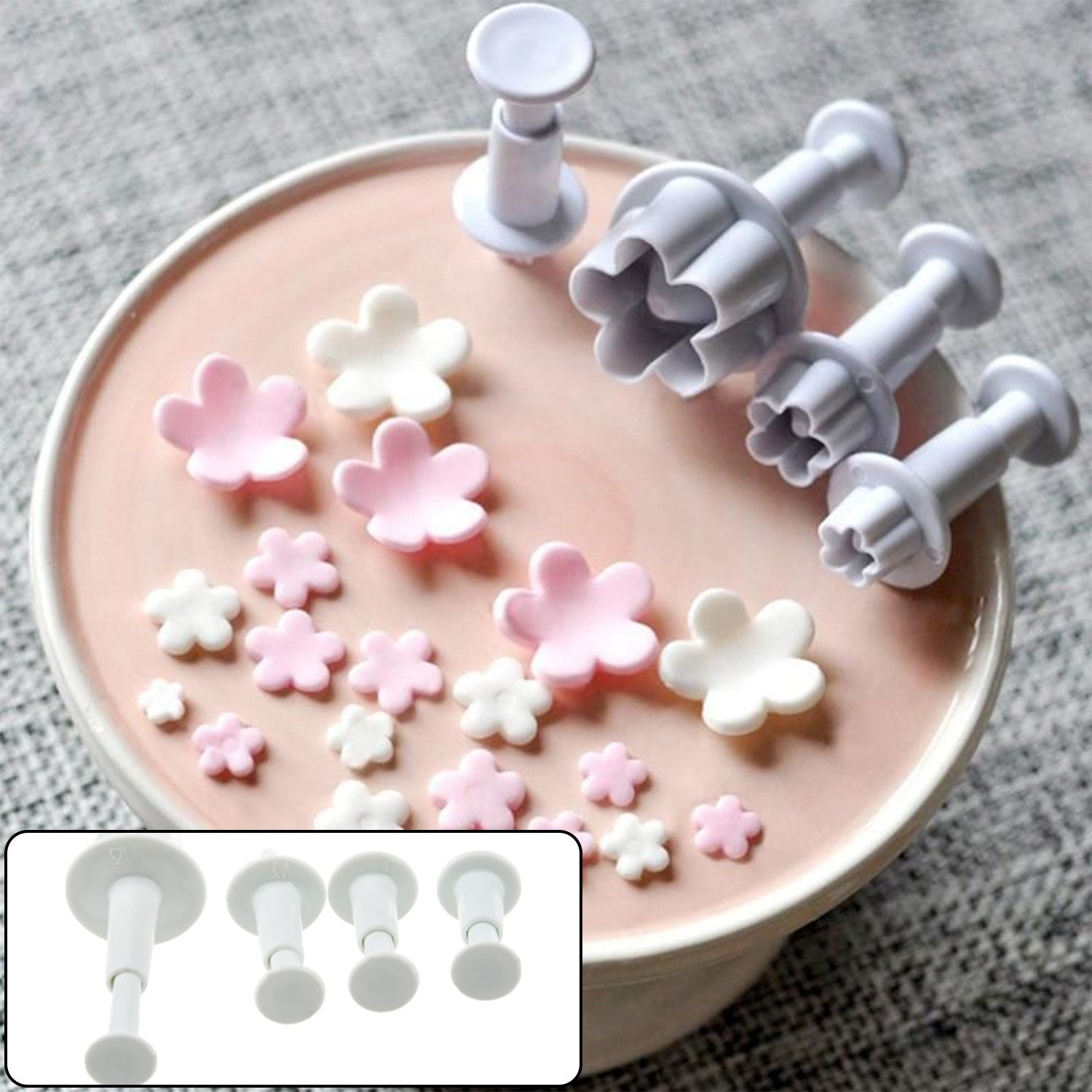 4751 42 Piece Fondant Cake Cookie Plunger Cutter 