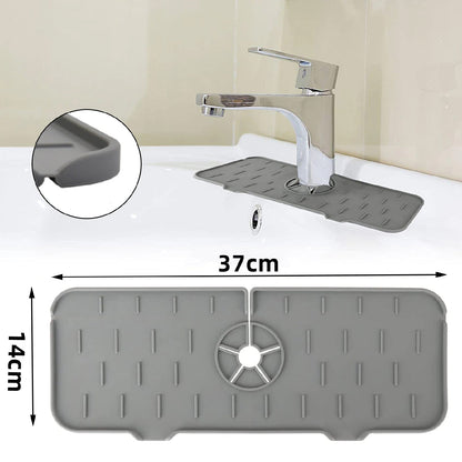4914 Silicone Sink Faucet Pad, Drip Protector Splash Countertop, Rubber Drying Mat, Sink Splash Guard for Kitchen Bathroom Bar. 