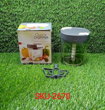 2670 2 in 1 Handy Chopper and Slicer Used Widely for chopping and Slicing of Fruits, Vegetables, Cheese Etc. Including All Kitchen Purposes. DeoDap