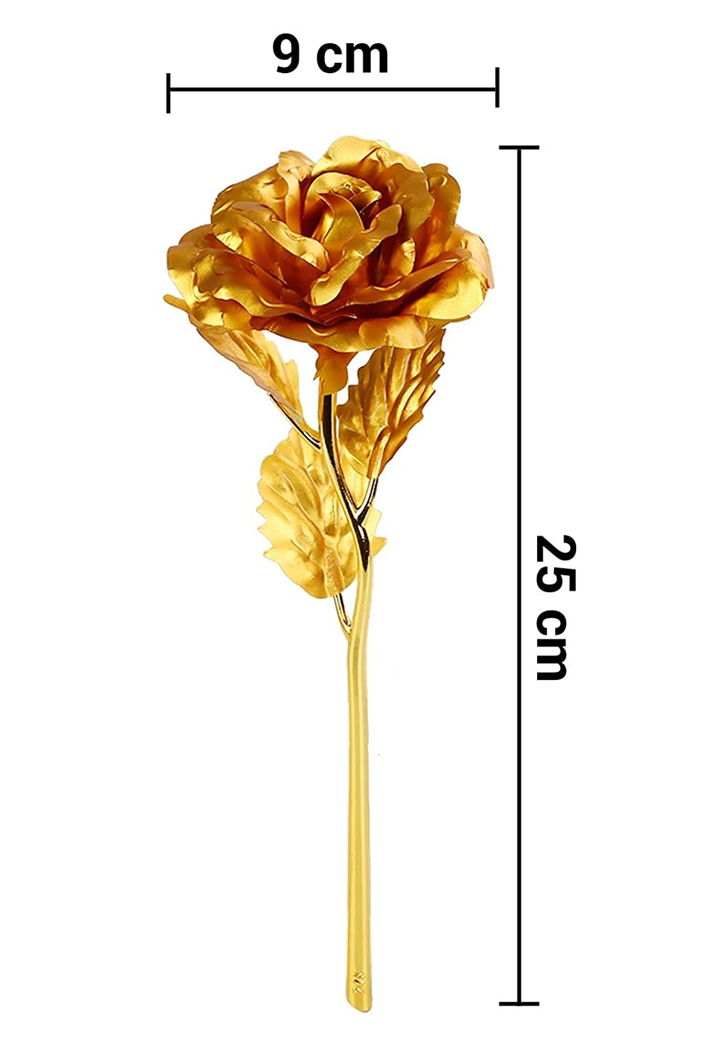 0606 Luxury Decorative Gold Plated Artificial Golden Rose with Premium Box 