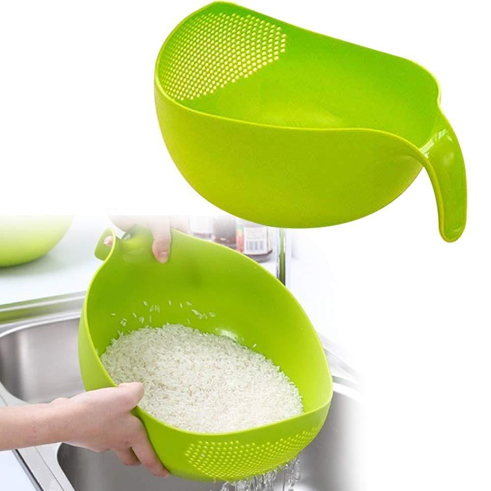 156 Rice Bowl Thick Drain Basket with Handle DeoDap