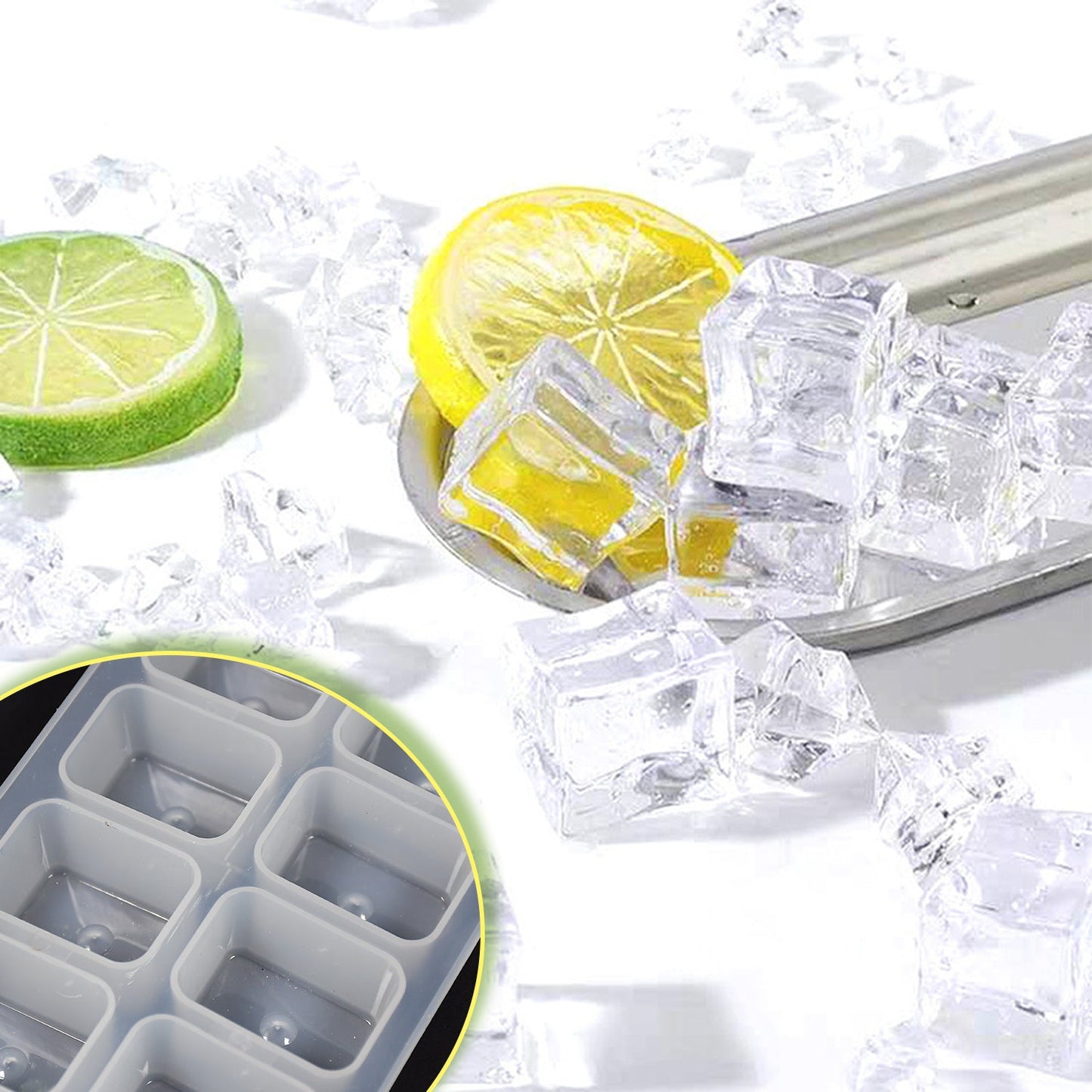 2982 16Cavity Plastic Ice Cube Tray ice Maker Mold for Freezer. 