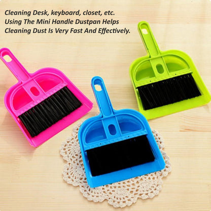 2213 Mini Dustpan with Brush Broom Set for Multipurpose Cleaning - 2 pcs DeoDap