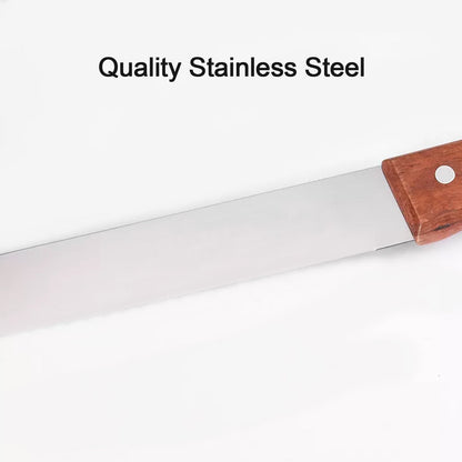 2999 1 pc 17 inch Stainless Steel Bread Knife Toast Slicing Knives Cake Slicer Baking Pastry Cutter with Wooden Handle. 