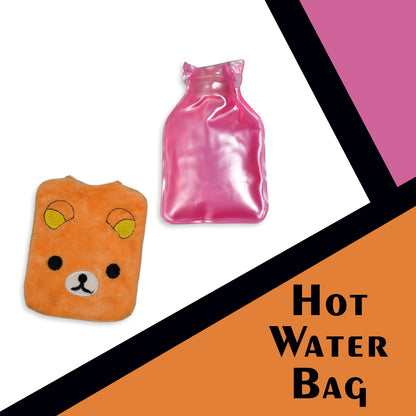 6503 Orange Panda small Hot Water Bag with Cover for Pain Relief, Neck, Shoulder Pain and Hand, Feet Warmer, Menstrual Cramps. 