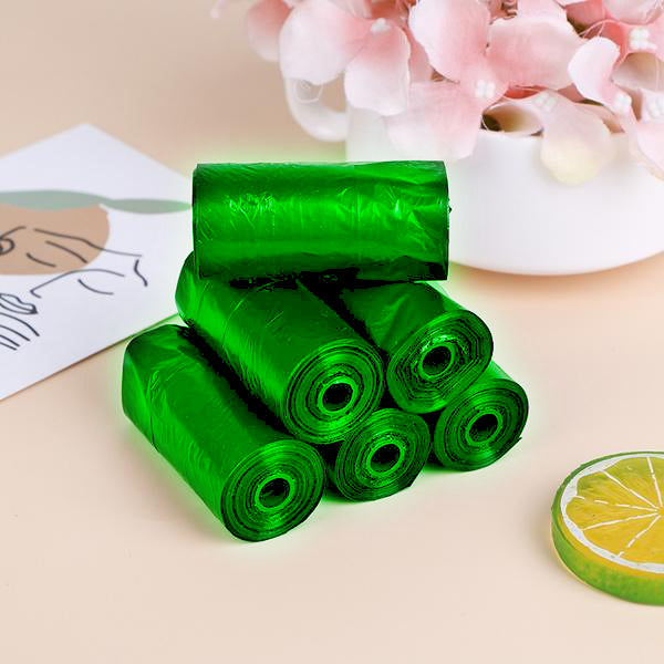 1586 Bio-degradable Eco Friendly Garbage/Trash Bags Rolls (24" x 32") (Green) DeoDap