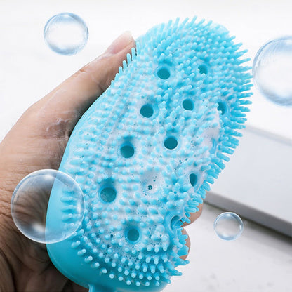 1448 Silicone Bubble Bath SPA Super Soft Body Scrubbing Brush DeoDap