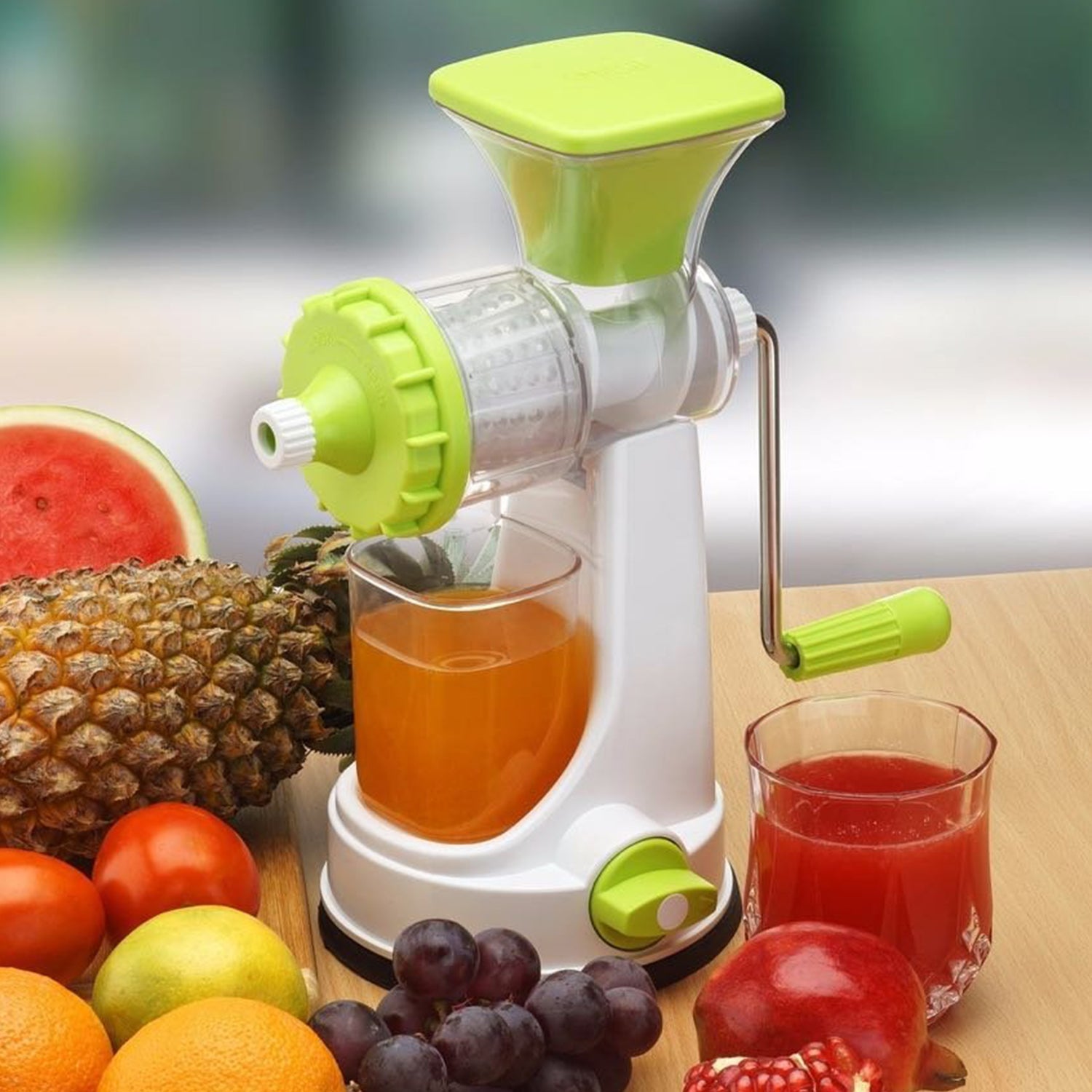 8103 Ganesh Kitchenware Plastic Hand Juicer New Smart Fruit & Vegetable Multipurpose Juicer (Color:Random Green,Blue,Red,Orange) ( Colors May Vary )  (Multicolor Pack of 1) 