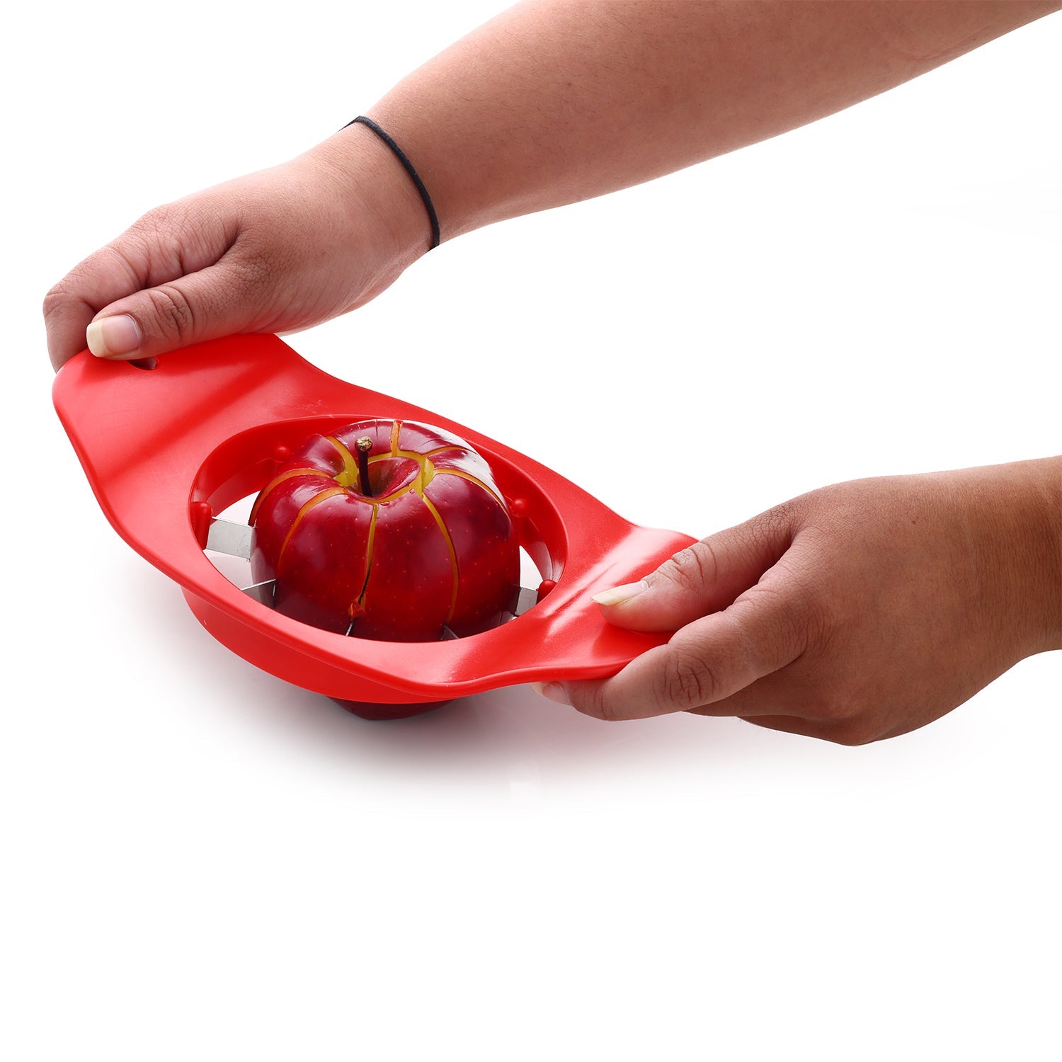 8124 Ganesh Plastic & Stainless Steel Apple cutter  (colors may vary) 