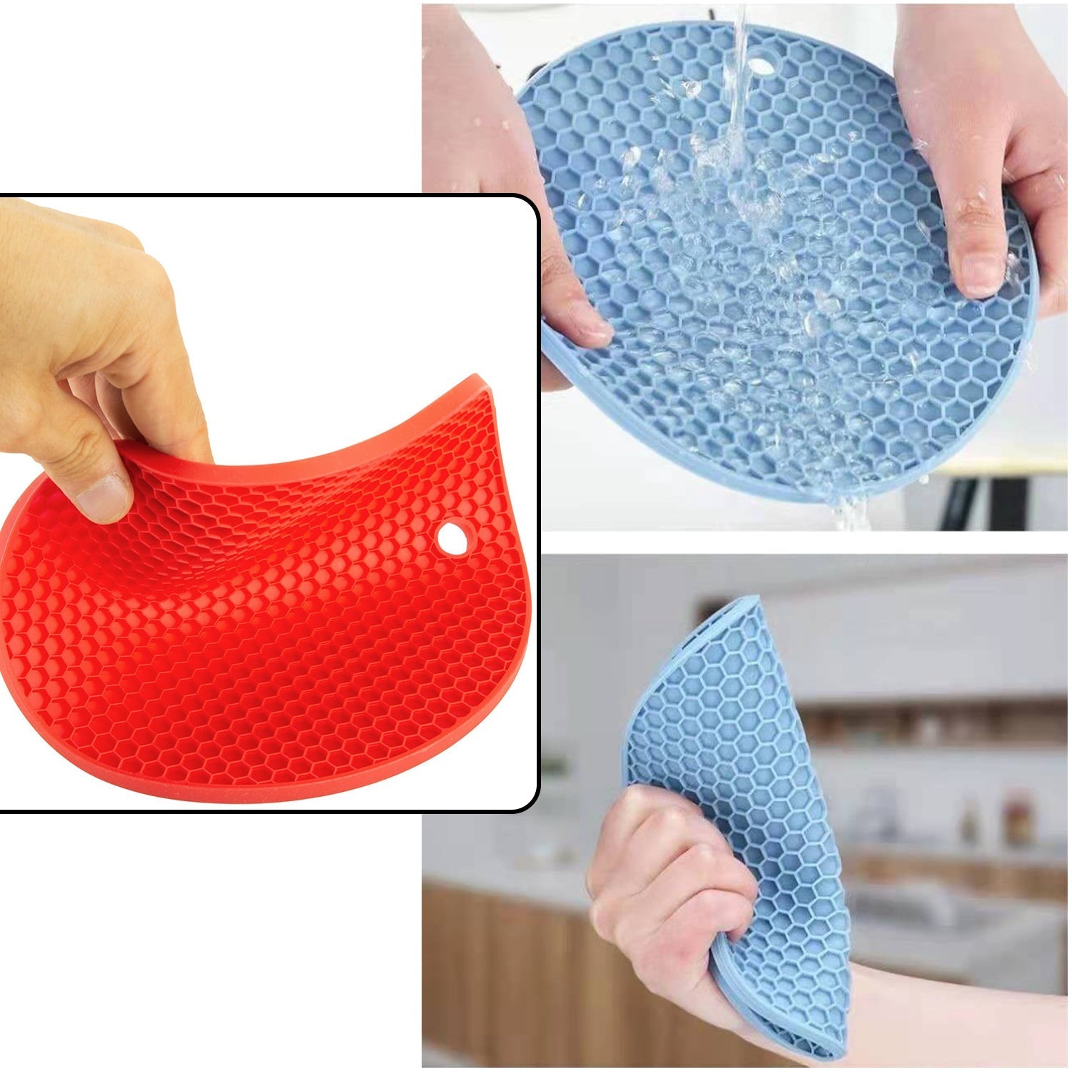 4778 1Pc Silicone Hot Mat used for breakfast, lunch and dinner purposes in different-different places. DeoDap