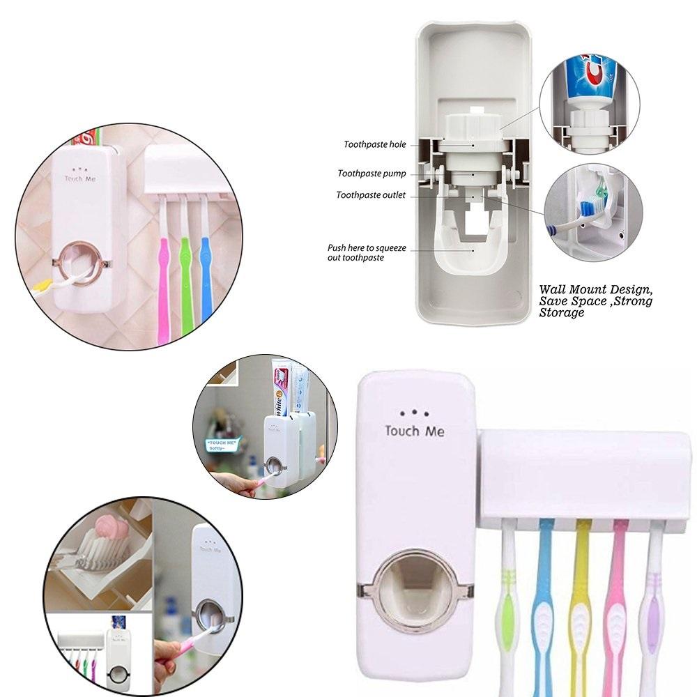 174 Toothpaste Dispenser & Tooth Brush Holder EasyGrabGet WITH BZ LOGO