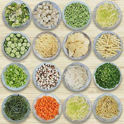 2415 Vegetable Cutter Chopper Chipser for Kitchen 12 in 1 (11 Blade and 1 Peeler) DeoDap