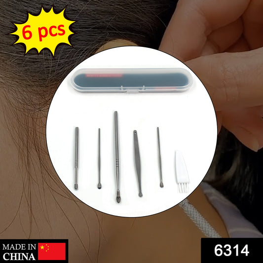 6314 6Pcs Earwax Removal Kit | Ear Cleansing Tool Set | Ear Curette Ear Wax Remover Tool 