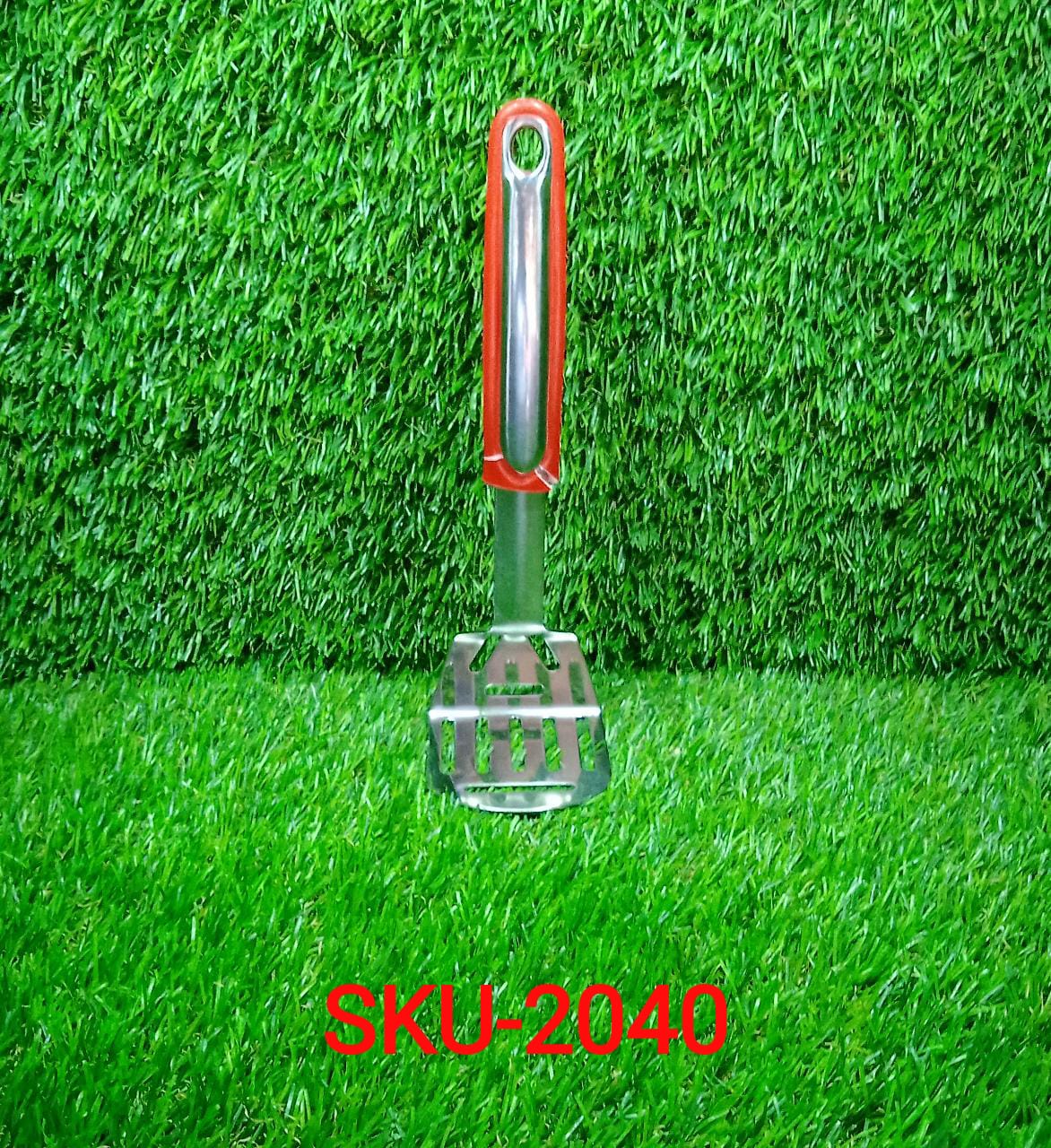 2040 STEEL POTATO MASHER NYLON BLACK HANDLE 