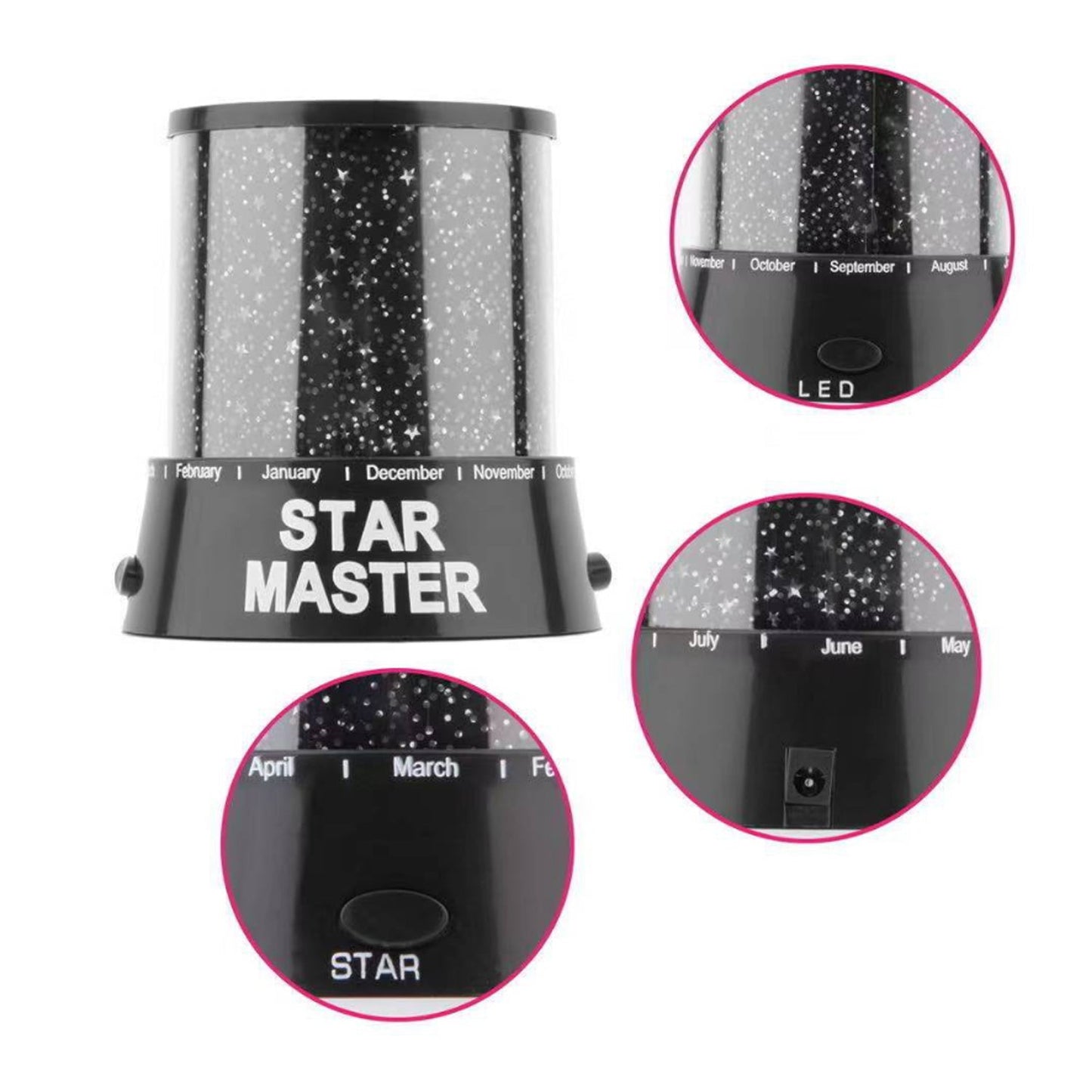 1233A Star Night Light Projector Lighting USB Lamp Led Projection LED Night 