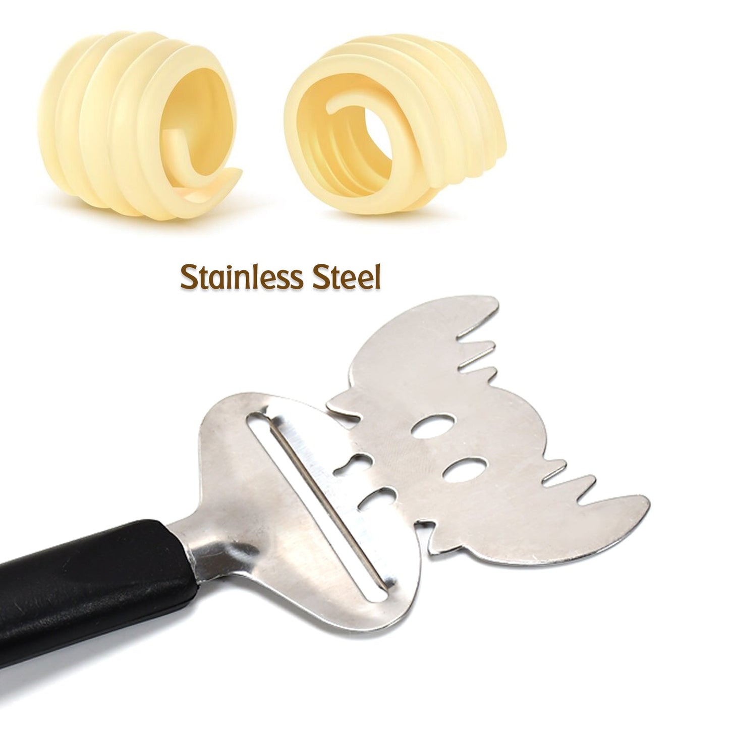 2661 Cheese Slicer Stainless Steel, Cheese Knife Heavy Duty Plane Cheese Cutter 