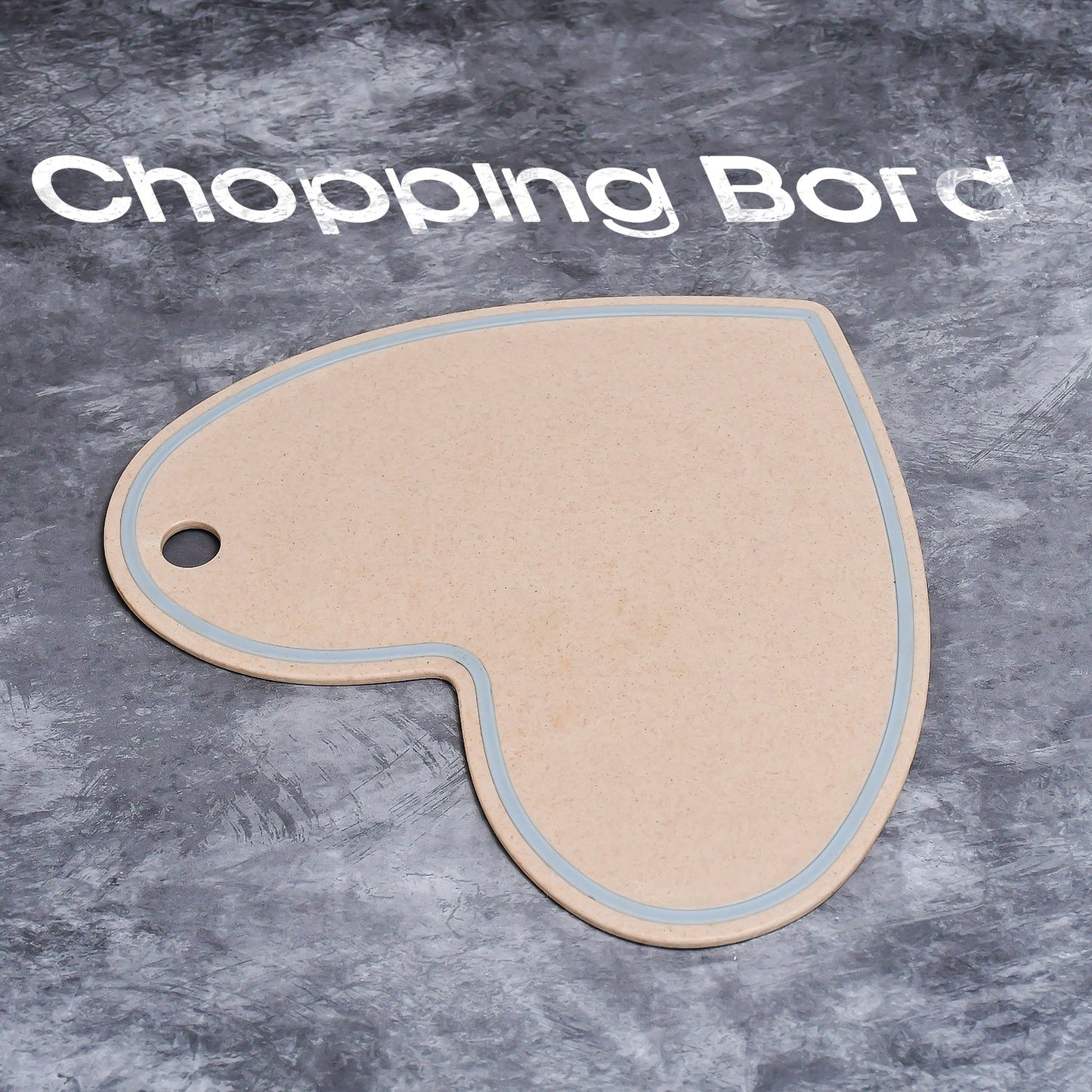 7100 Heart Shape Chopping Board With Knife & Peeler 