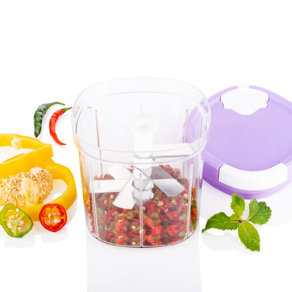 2670 2 in 1 Handy Chopper and Slicer Used Widely for chopping and Slicing of Fruits, Vegetables, Cheese Etc. Including All Kitchen Purposes. DeoDap