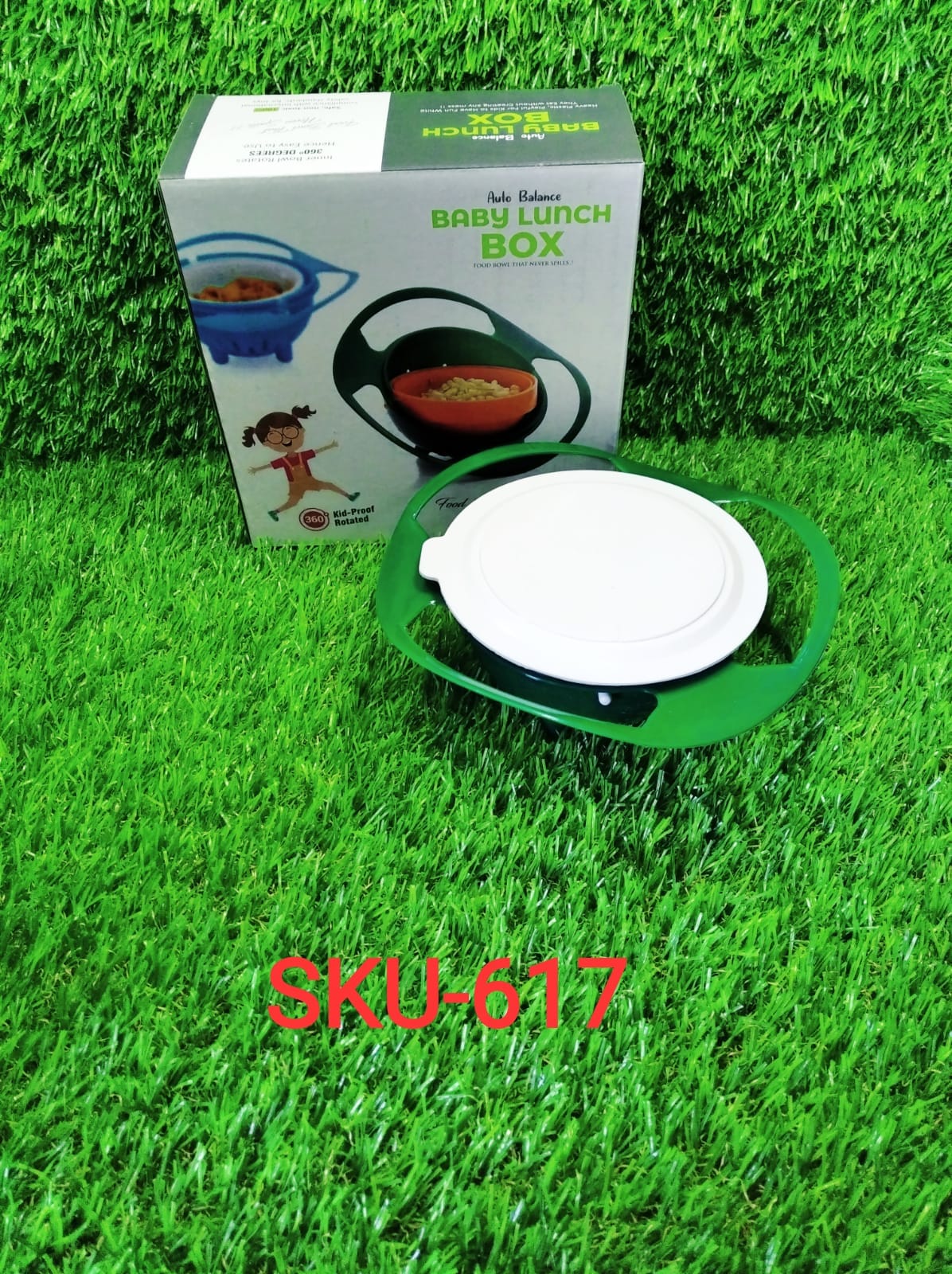 0617 Portable Non Spill Feeding Toddler Gyro Bowl 360 Degree Rotating Dish DeoDap