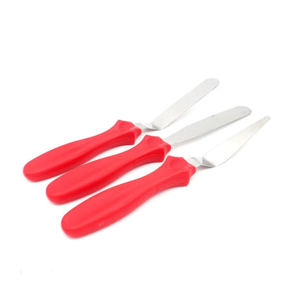 2805 MULTI-FUNCTION STAINLESS STEEL CAKE ICING SPATULA FLAT ANGULAR TRIANGLE PALLET KNIFE SET 