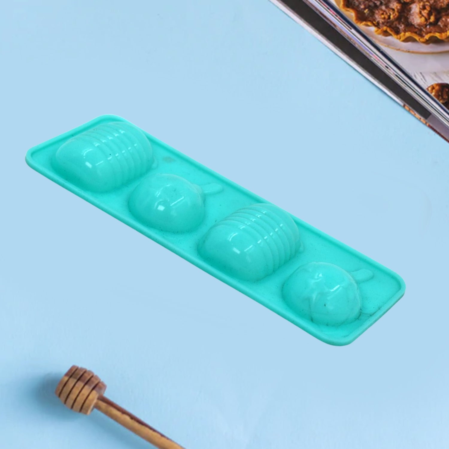 4884_4cav Bomb Choc Bar Flexible Silicone Mold Candy Chocolate Cake Jelly Mould 