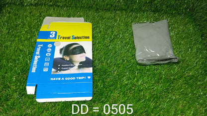 505 -3-in-1 Air Travel Kit with Pillow, Ear Buds & Eye Mask EasyGrabGet WITH BZ LOGO