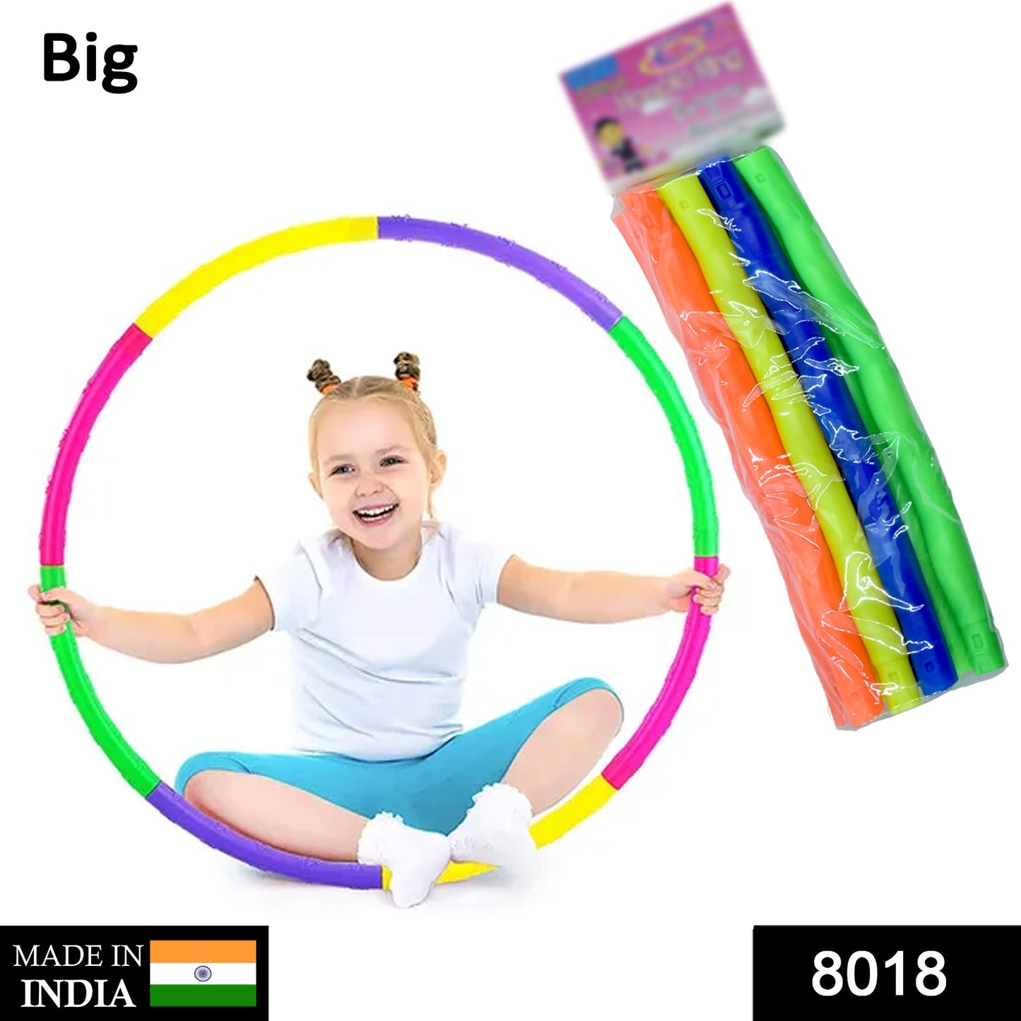 8018 Hoops Hula Interlocking Exercise Ring for Fitness with Dia Meter Boys Girls and Adults DeoDap