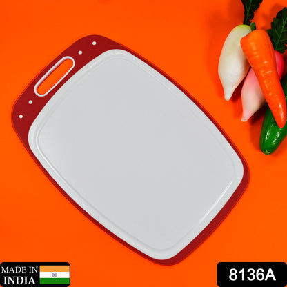 8136A Vegetables and Fruits Cutting Chopping Board Plastic Chopper Cutter Board Non-slip Antibacterial Surface with Extra Thickness 