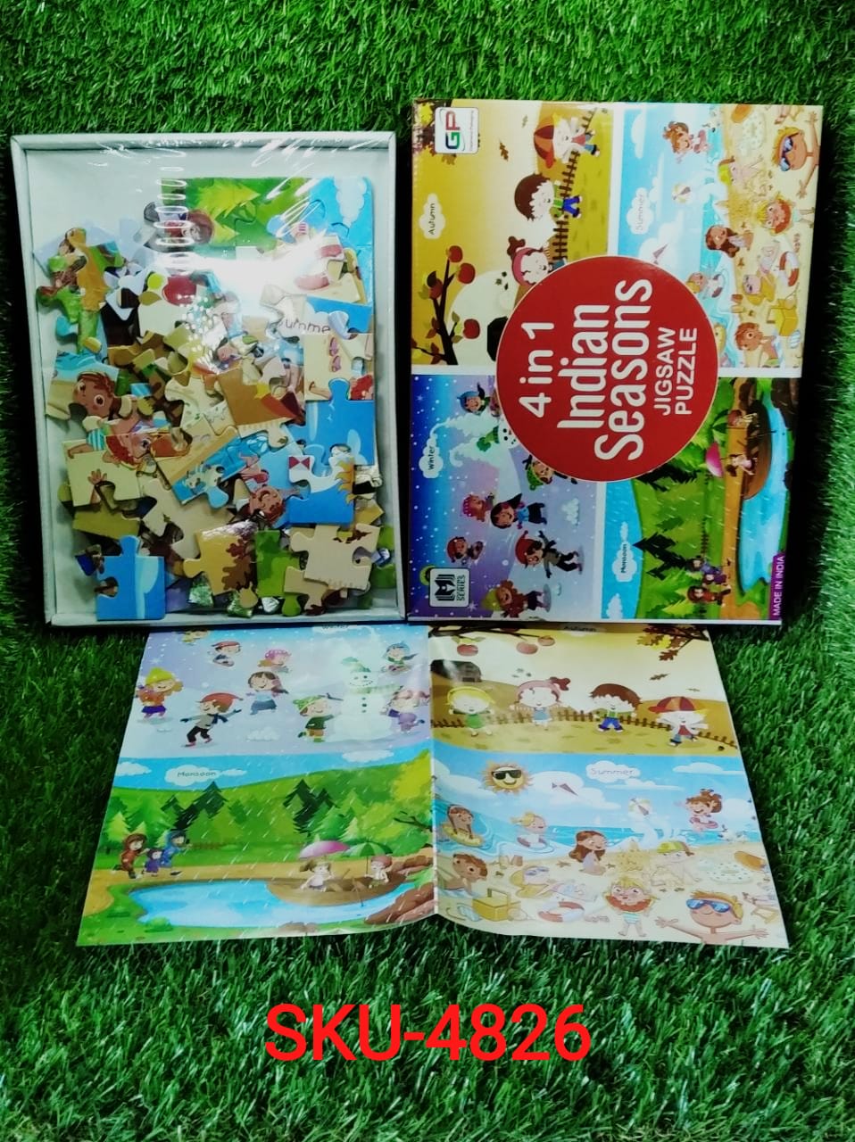 4826 4 In 1 Jigsaw Puzzle widely used by kids and children for playing and enjoying purposes in all kinds of places etc. 