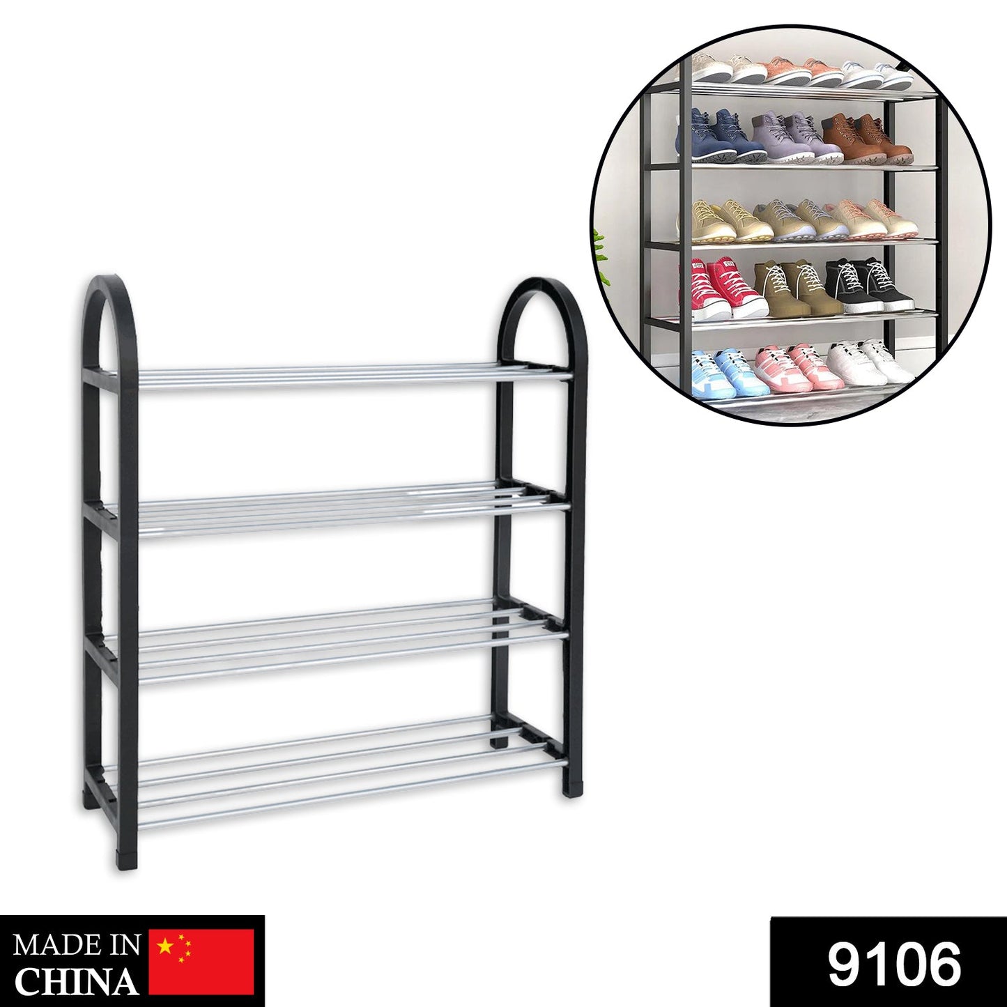 9106 4 Shelves Shoe Rack 