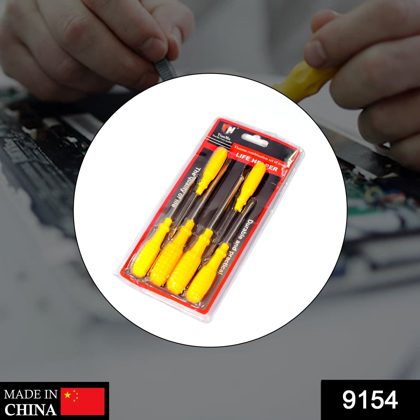 9154  6 pcs Screwdriver Set for Household Repair, 