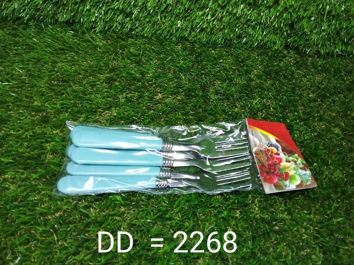 2268 Stainless Steel Forks with Comfortable Grip Dining Fork Set of 6 Pcs DeoDap