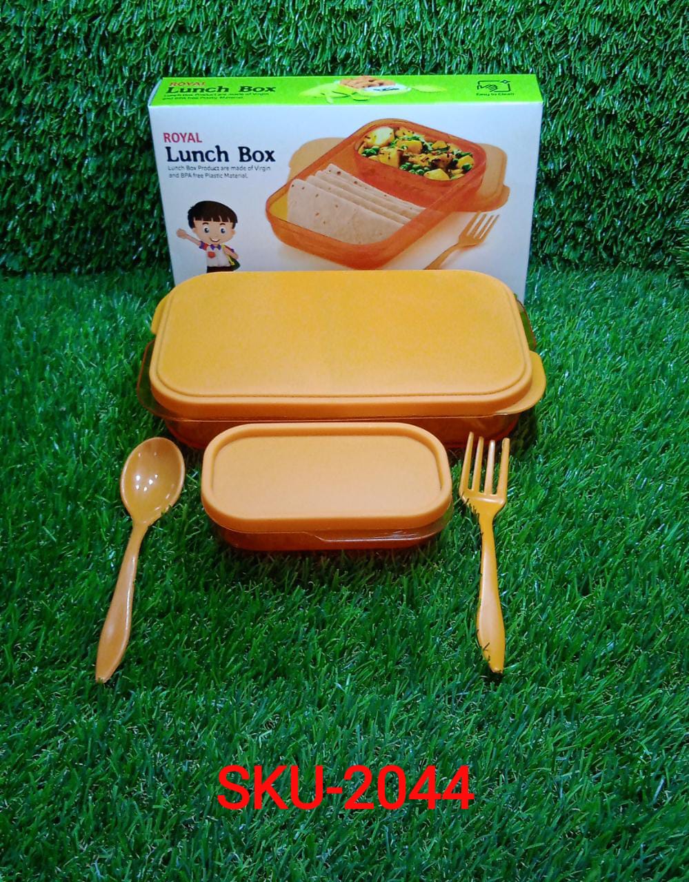 2044 Premium Lunch Box for kids for school and picnic. Containers with Spoon and fork. 