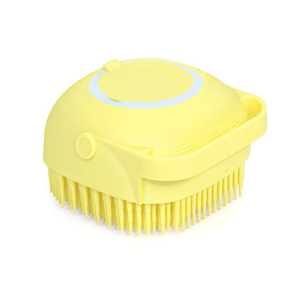 1348 Silicone Massage Bath Body Brush Soft Bristle With Shampoo Dispenser DeoDap