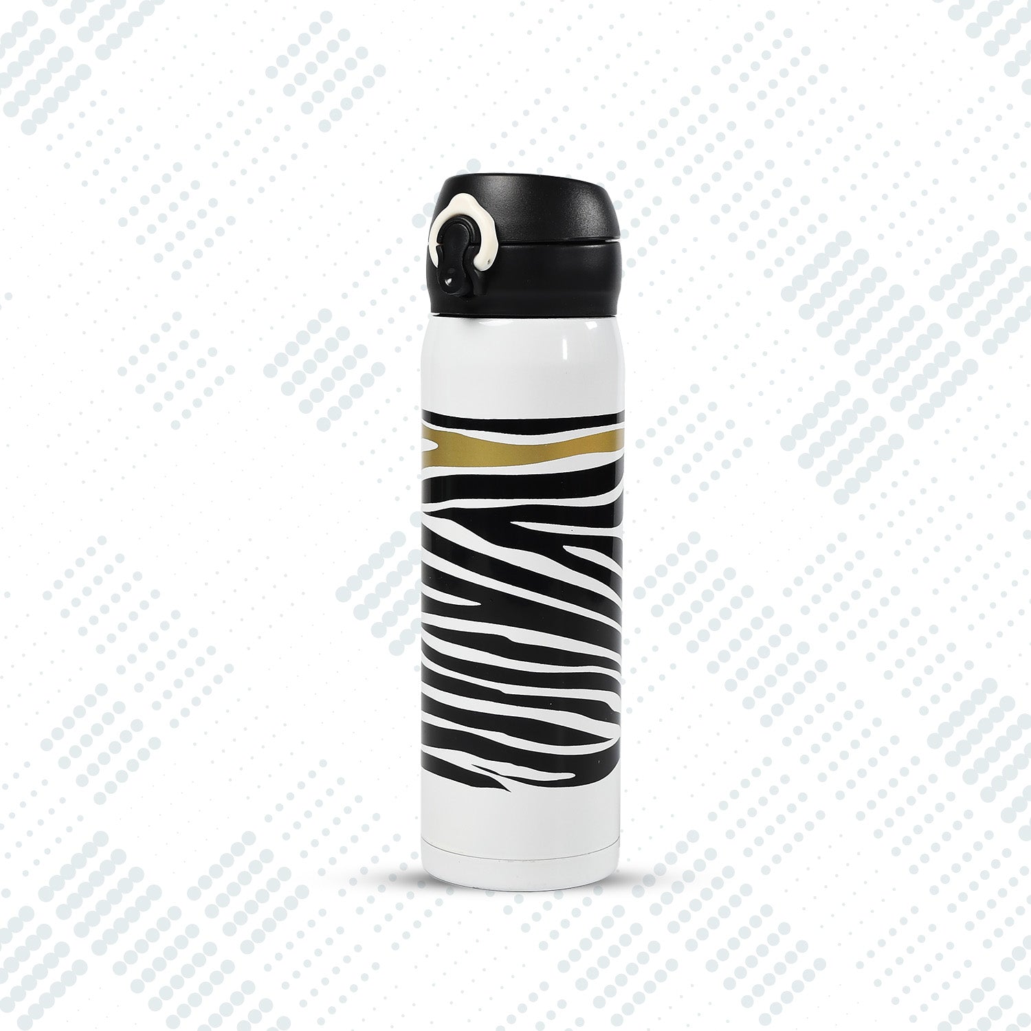 6797 Zebra Pattern Water Bottle High Quality Vacuum Bottle Detachable for Driving for Reading for Daily Life for Cycling for Gym 