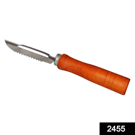 2455 Wooden Handle and Stainless Steel Vegetable Peeler 