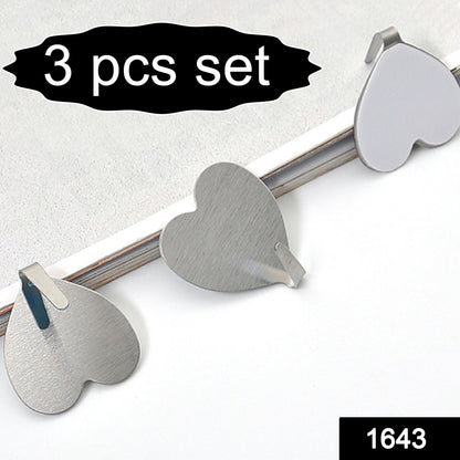 1643 Multipurpose Stainless Steel Adhesive Hooks 