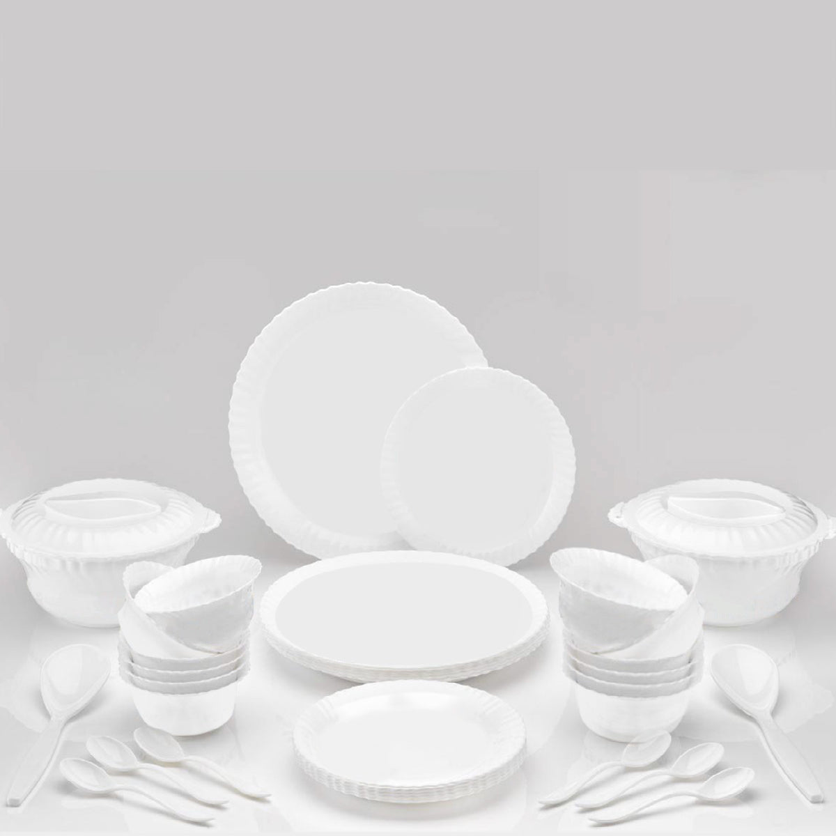 2182 Light Weight Plastic Dinner Set of 36 Pieces 