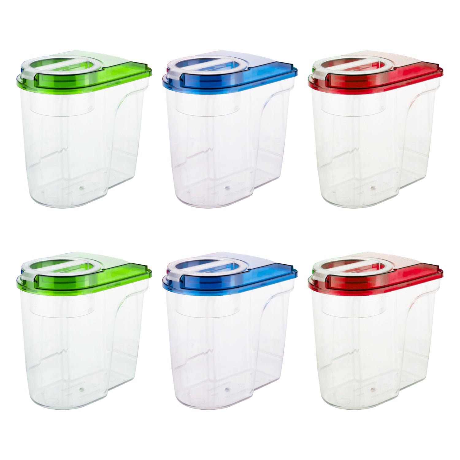 2469 Plastic Storage container Set with Opening Mouth 1500ml (Pack of 6) DeoDap