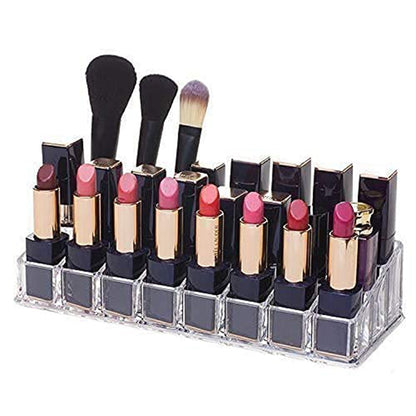 6093 Acrylic Multi Purpose Lipstick Cosmetics Stand Display Holder 24 Section DeoDap