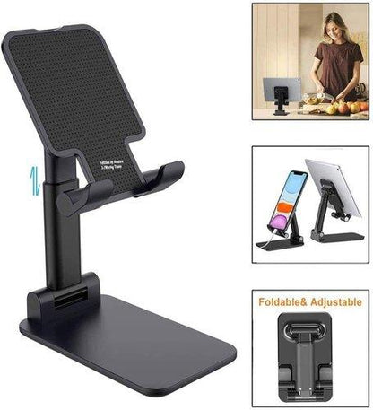 6032 Foldable Mobile Stand with Angle Adjustable Desktop Table Mobile Holder DeoDap