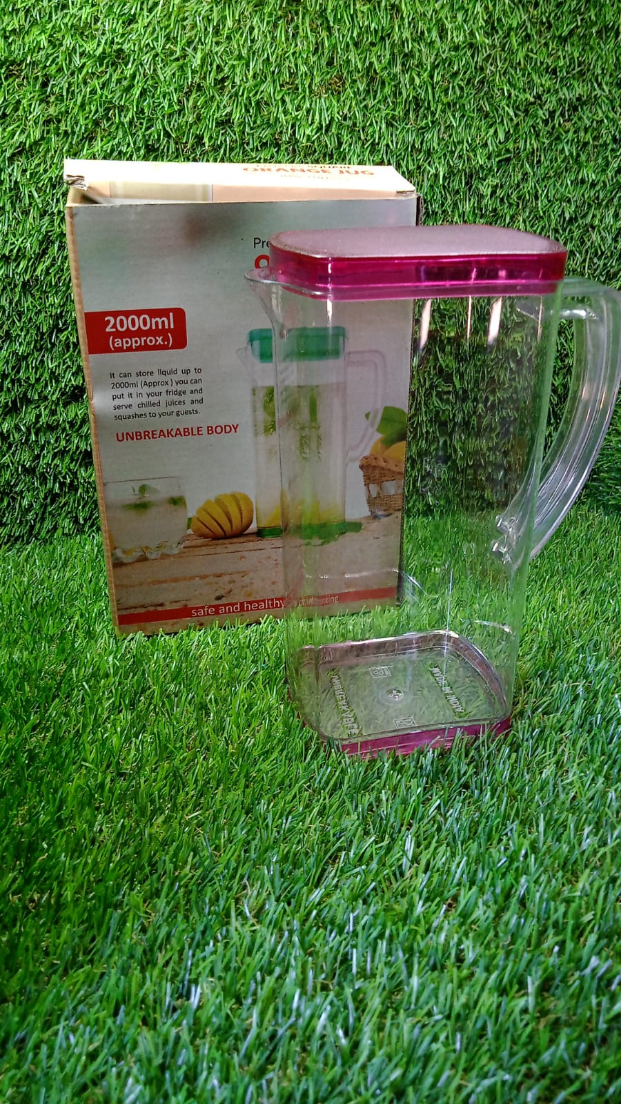 2789 2000Ml Square Jug For Carrying Water And Types Of Juices And Beverages And All. 