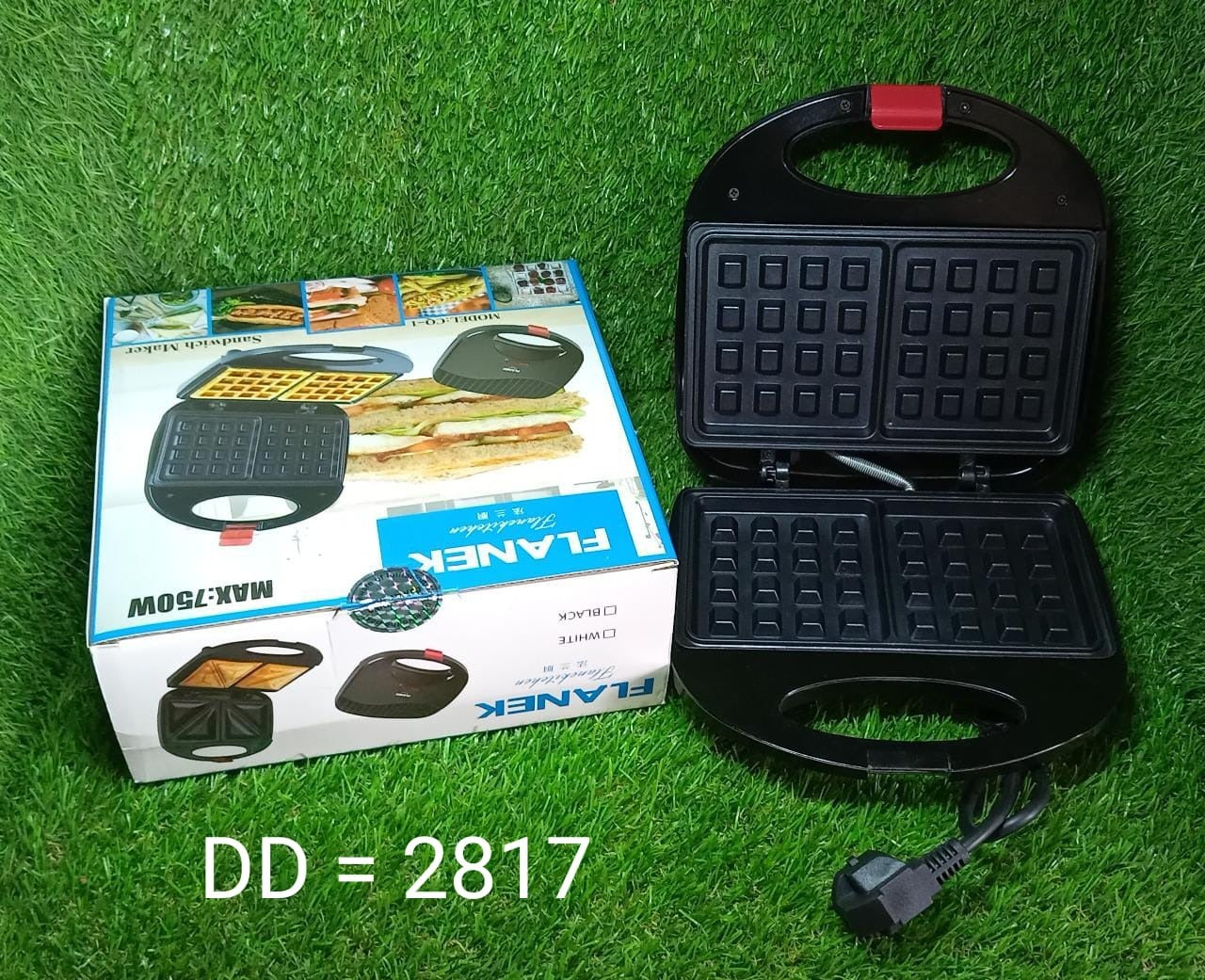 2817 Waffle Maker, Makes 2 Square Shape Waffles| Non-Stick Plates| Easy to Use with Indicator Lights 