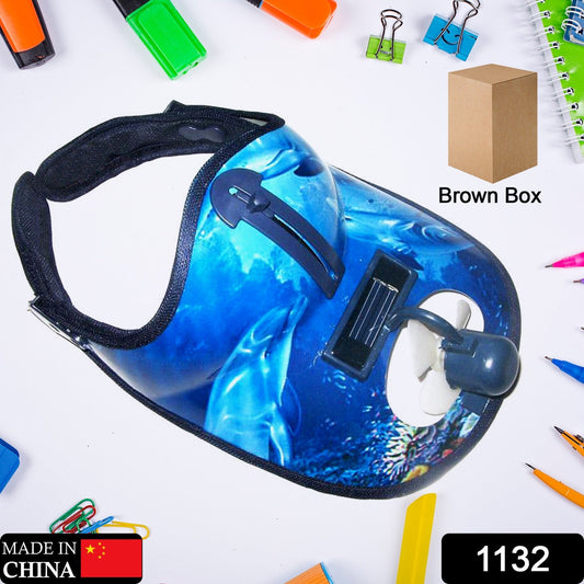 1132 Multifunctional Hat with Sun Glass & Cooling Fan for Adults and Kids 