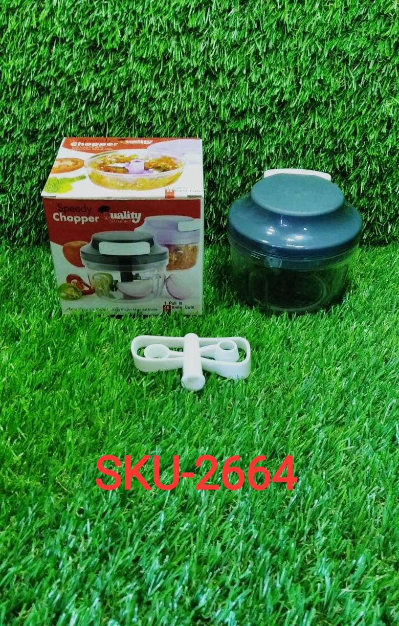 2664 Quick 2in1 Chopper and Slicer Used Widely for chopping and Slicing of Fruits, Vegetables, Cheese Etc. Including All Kitchen Purposes. DeoDap