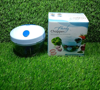 2072 3 BLADE MANUAL BLUE FOOD CHOPPER, COMPACT & POWERFUL HAND HELD VEGETABLE CHOPPER. 